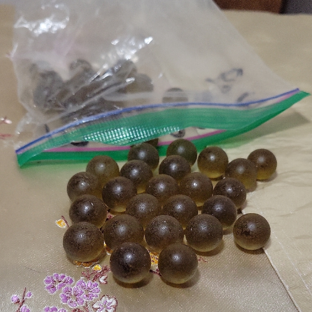 Bag of Vintage Moss Agate Marbles